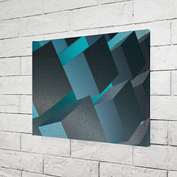 Холст прямоугольный Абстрактные ребристые кубы, цвет: 3D-принт — фото 2