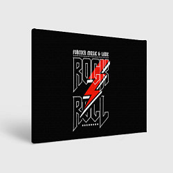Холст прямоугольный Rock and Roll Forever, цвет: 3D-принт