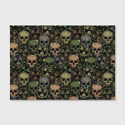 Холст прямоугольный Черепа со знаками радиактивности, цвет: 3D-принт — фото 2