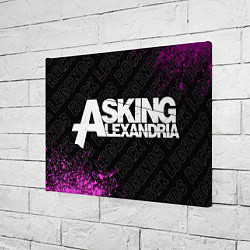 Холст прямоугольный Asking Alexandria rock legends: надпись и символ, цвет: 3D-принт — фото 2