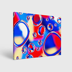 Холст прямоугольный Объемные цветные пузыри, цвет: 3D-принт