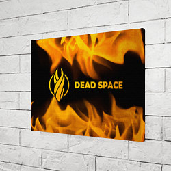 Холст прямоугольный Dead Space - gold gradient: надпись и символ, цвет: 3D-принт — фото 2