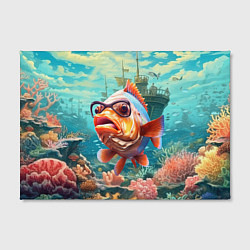Холст прямоугольный Рыбка в озере, цвет: 3D-принт — фото 2