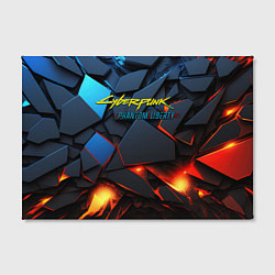 Холст прямоугольный Cyberpunk 2077 phantom logo, цвет: 3D-принт — фото 2