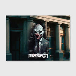 Холст прямоугольный Payday 3 mask, цвет: 3D-принт — фото 2