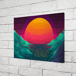 Холст прямоугольный Синтовый закат, цвет: 3D-принт — фото 2
