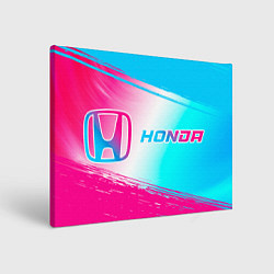 Картина прямоугольная Honda neon gradient style: надпись и символ