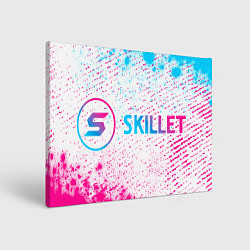 Картина прямоугольная Skillet neon gradient style: надпись и символ