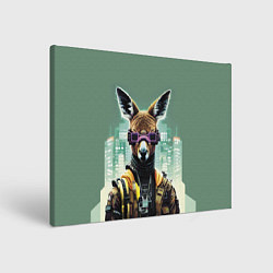 Картина прямоугольная Cool kangaroo - cyberpunk