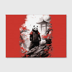 Холст прямоугольный Panda samurai, цвет: 3D-принт — фото 2