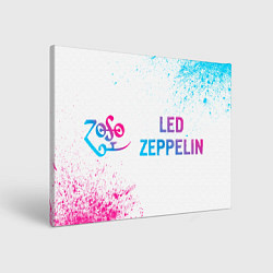 Картина прямоугольная Led Zeppelin neon gradient style: надпись и символ