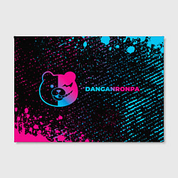 Холст прямоугольный Danganronpa - neon gradient: надпись и символ, цвет: 3D-принт — фото 2