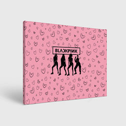 Холст прямоугольный Blackpink силуэт, цвет: 3D-принт