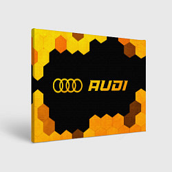 Картина прямоугольная Audi - gold gradient: надпись и символ