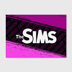 Холст прямоугольный The Sims pro gaming: надпись и символ, цвет: 3D-принт — фото 2