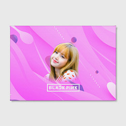 Холст прямоугольный Blackpink Lisa pink, цвет: 3D-принт — фото 2