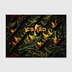 Холст прямоугольный CS GO fire logo, цвет: 3D-принт — фото 2
