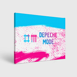 Картина прямоугольная Depeche Mode neon gradient style: надпись и символ