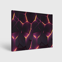 Холст прямоугольный Пурпурные неоновые плиты, цвет: 3D-принт