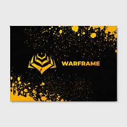 Холст прямоугольный Warframe - gold gradient: надпись и символ, цвет: 3D-принт — фото 2