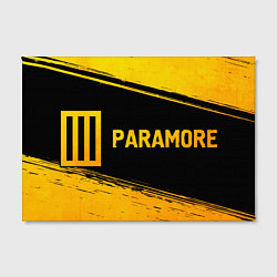Холст прямоугольный Paramore - gold gradient: надпись и символ, цвет: 3D-принт — фото 2