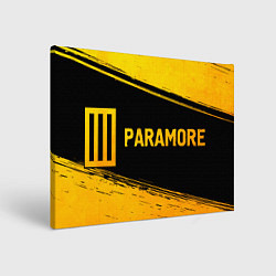 Картина прямоугольная Paramore - gold gradient: надпись и символ