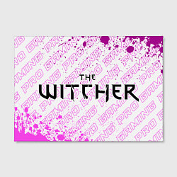 Холст прямоугольный The Witcher pro gaming: надпись и символ, цвет: 3D-принт — фото 2