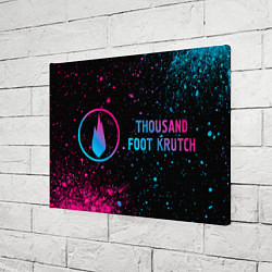 Холст прямоугольный Thousand Foot Krutch - neon gradient: надпись и си, цвет: 3D-принт — фото 2