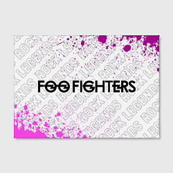 Холст прямоугольный Foo Fighters rock legends: надпись и символ, цвет: 3D-принт — фото 2