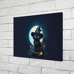 Холст прямоугольный Кот ведьмы - Хэллоуин, цвет: 3D-принт — фото 2
