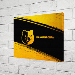 Холст прямоугольный Danganronpa - gold gradient: надпись и символ, цвет: 3D-принт — фото 2