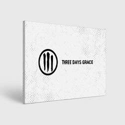 Холст прямоугольный Three Days Grace glitch на светлом фоне: надпись и, цвет: 3D-принт