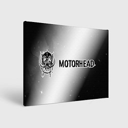 Картина прямоугольная Motorhead glitch на светлом фоне: надпись и символ