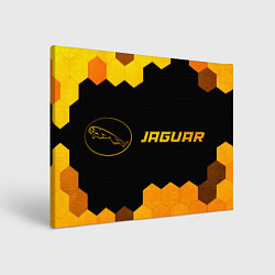 Картина прямоугольная Jaguar - gold gradient: надпись и символ