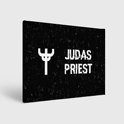 Картина прямоугольная Judas Priest glitch на темном фоне: надпись и симв