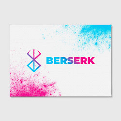 Холст прямоугольный Berserk neon gradient style: надпись и символ, цвет: 3D-принт — фото 2