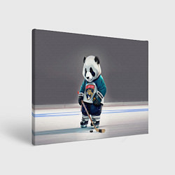 Холст прямоугольный Panda striker of the Florida Panthers, цвет: 3D-принт