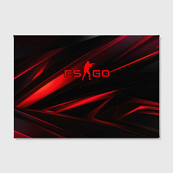 Холст прямоугольный CSGO red black logo, цвет: 3D-принт — фото 2