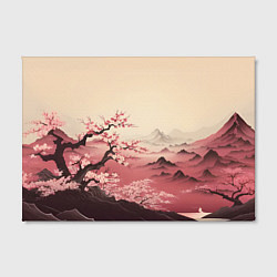 Холст прямоугольный Сакура в горах, цвет: 3D-принт — фото 2