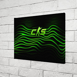 Холст прямоугольный CS2 green logo, цвет: 3D-принт — фото 2