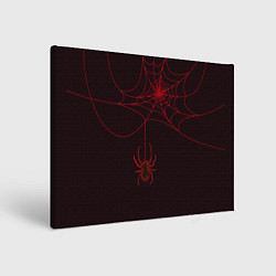 Холст прямоугольный Красная паутина, цвет: 3D-принт