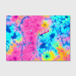 Холст прямоугольный Barbie - floral pattern - tie-dye, цвет: 3D-принт — фото 2