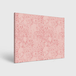 Холст прямоугольный Розовые каракули дудл, цвет: 3D-принт