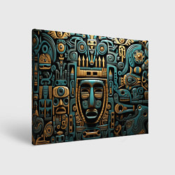 Холст прямоугольный Орнамент с маской в египетском стиле, цвет: 3D-принт