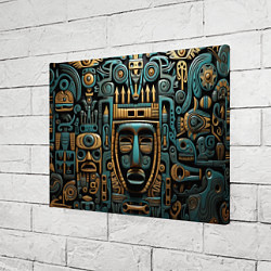 Холст прямоугольный Орнамент с маской в египетском стиле, цвет: 3D-принт — фото 2