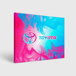Холст прямоугольный Toyota neon gradient style по-горизонтали, цвет: 3D-принт