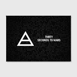 Холст прямоугольный Thirty Seconds to Mars glitch на темном фоне по-го, цвет: 3D-принт — фото 2