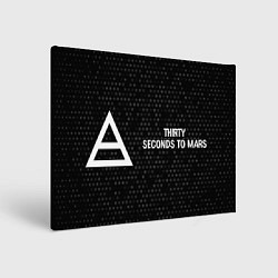 Картина прямоугольная Thirty Seconds to Mars glitch на темном фоне по-го