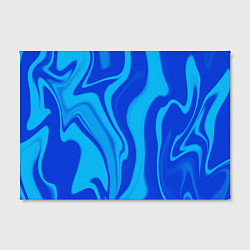 Холст прямоугольный Абстракция разлитые краски сине-голубой, цвет: 3D-принт — фото 2