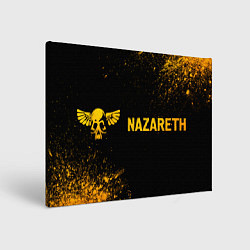 Холст прямоугольный Nazareth - gold gradient по-горизонтали, цвет: 3D-принт